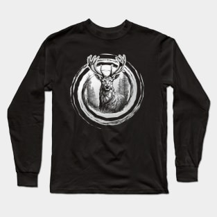 Stag Swirl Long Sleeve T-Shirt